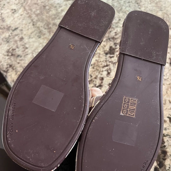 Tory Burch Double T Slide Logo Sandal Shoes 7.5 - Picture 8 of 10